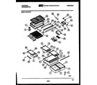 Frigidaire FPE19TFL1 shelves and supports diagram