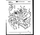 Frigidaire LCG751LW3 motor, blower and cabinet parts diagram