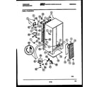 Frigidaire FPCE22V3FW1 system and automatic defrost parts diagram