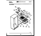 Frigidaire FPCE19TPL0 shelves and supports diagram