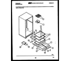 Frigidaire FPES19TPW0 shelves and supports diagram