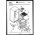 Frigidaire FPZ17TFW3 shelves and supports diagram