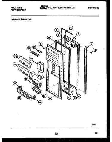 Refrigerator door parts