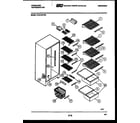 Frigidaire FPCI19VPL0 shelves and supports diagram