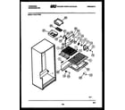 Frigidaire FPE21TPW0 shelves and supports diagram