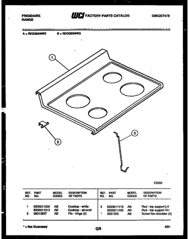 Cooktop parts