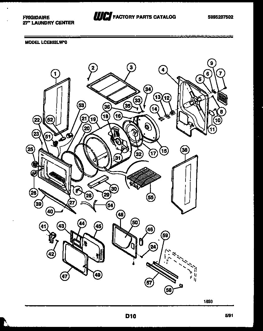 Cabinet and component parts