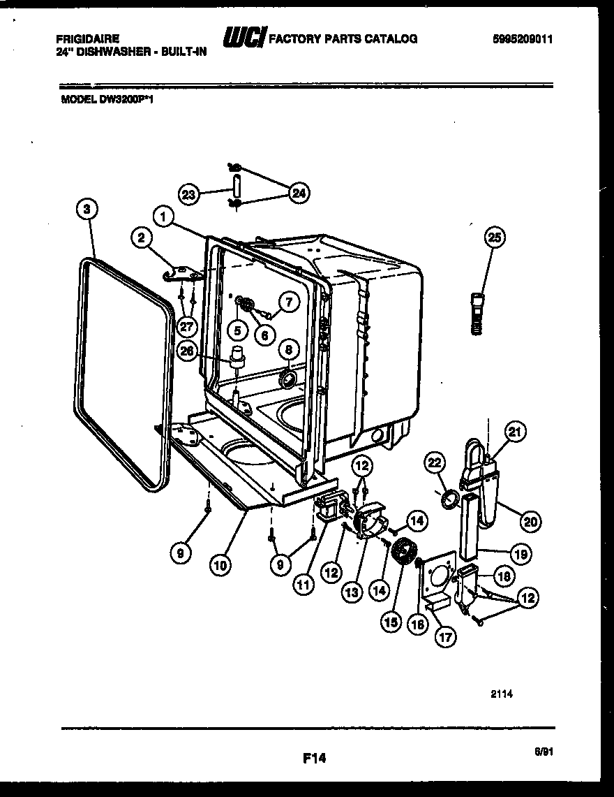 Tub and frame parts