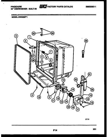 Tub and frame parts
