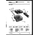 Frigidaire DW3200PW1 racks and trays diagram