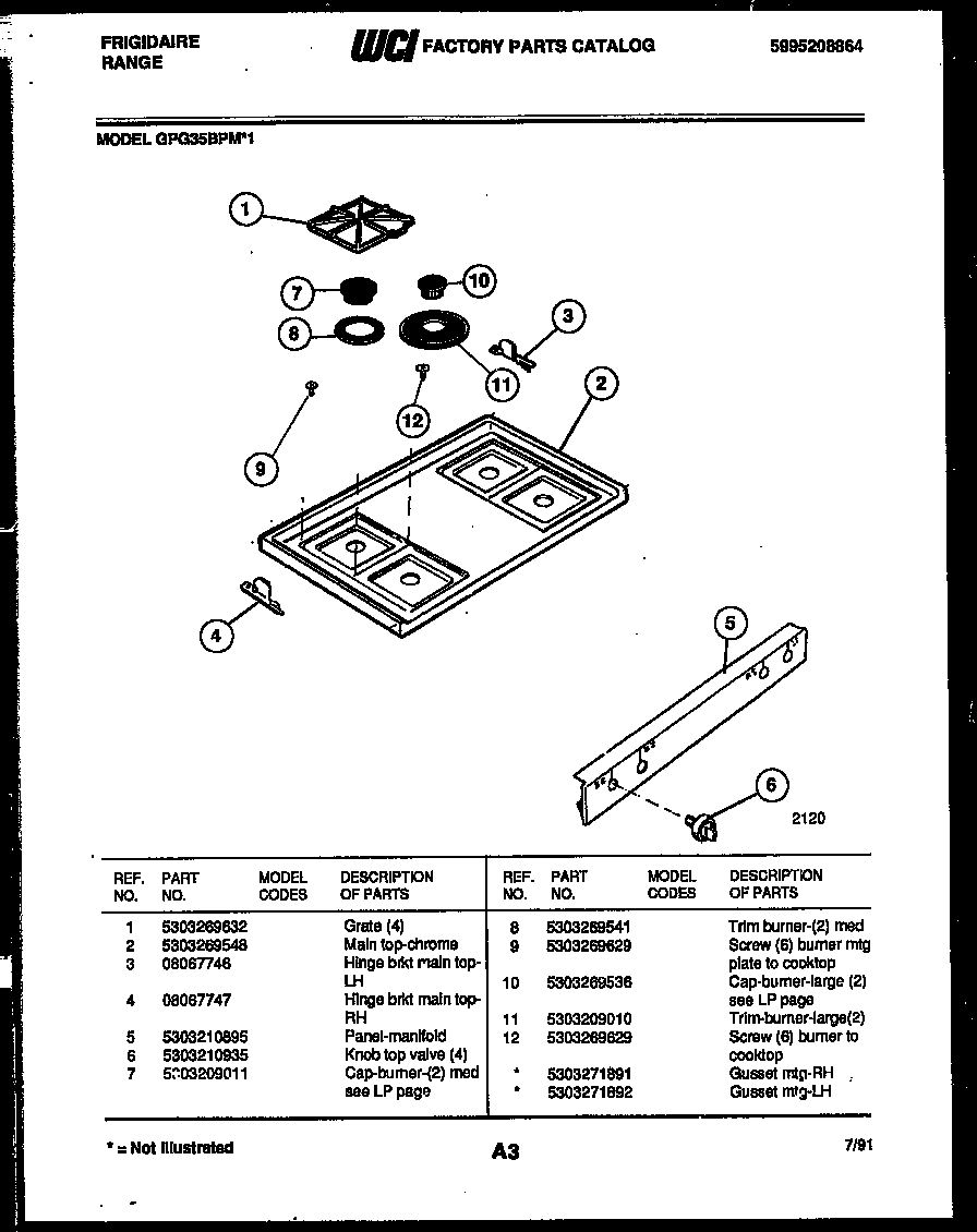 COOKTOP PARTS