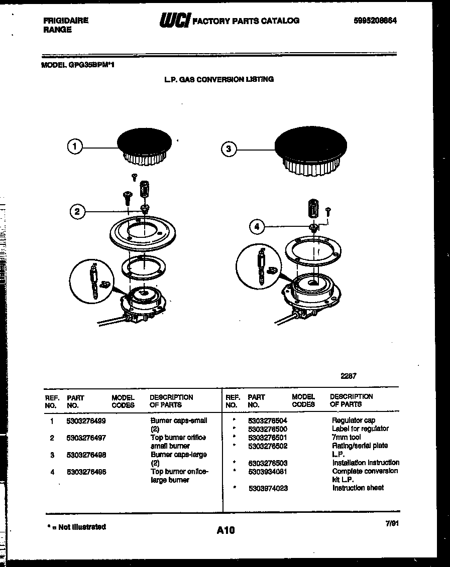 BURNER PARTS