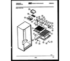 Frigidaire FPE21TFW2 shelves and supports diagram