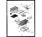 Frigidaire FPI14TPW0 shelves and supports diagram