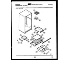 Frigidaire FPW18TPW0 shelves and supports diagram