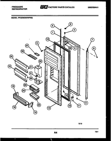 Refrigerator door parts