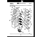 Frigidaire FPCEW24VWPW0 shelves and supports diagram