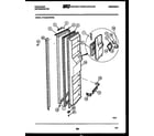 Frigidaire FPCE22VWPW0 freezer door parts diagram