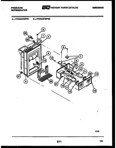 Ice door, dispenser and water tanks