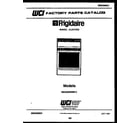 Frigidaire REGS39WNW4 cover diagram