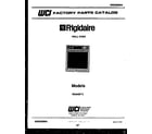 Frigidaire RG94BF2 cover page- text only diagram