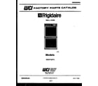 Frigidaire REG77BF2 cover page- text only diagram