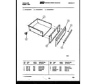Frigidaire GPG34BNW3 drawer parts diagram