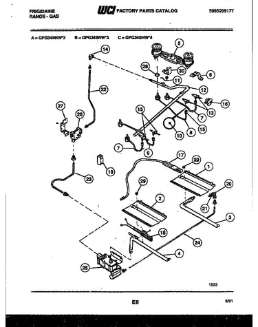 Burner, manifold and gas control