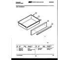 Frigidaire REGS38BNW4 drawer parts diagram