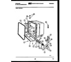 Frigidaire DW5700PW1 tub and frame parts diagram