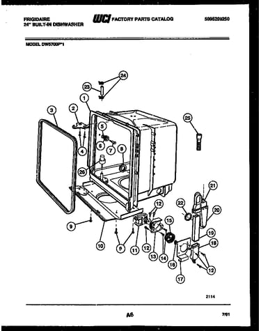 Tub and frame parts