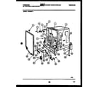 Frigidaire DW4650PW1 tub and frame parts diagram