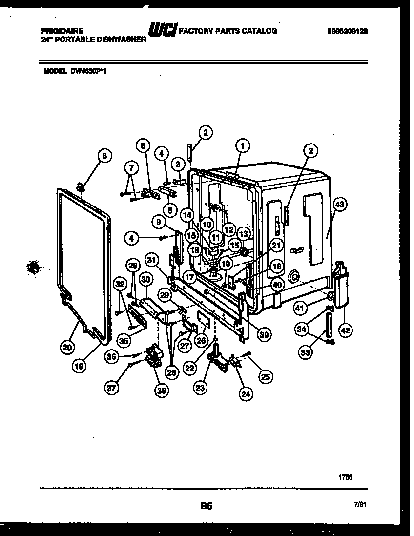 Tub and frame parts