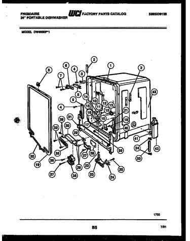 Tub and frame parts