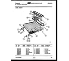 Frigidaire DW4650PW1 top and miscellaneous parts diagram
