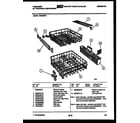 Frigidaire DW4650PW1 racks and trays diagram