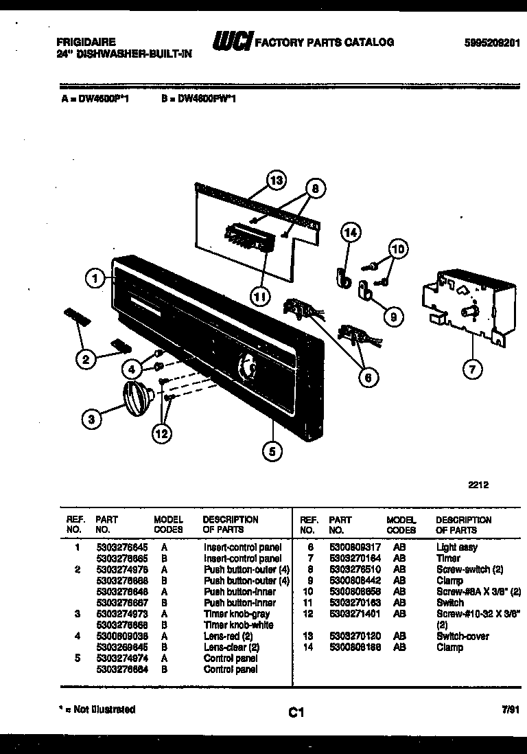 Console and control parts