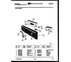 Frigidaire DW3400PW1 console and control parts diagram
