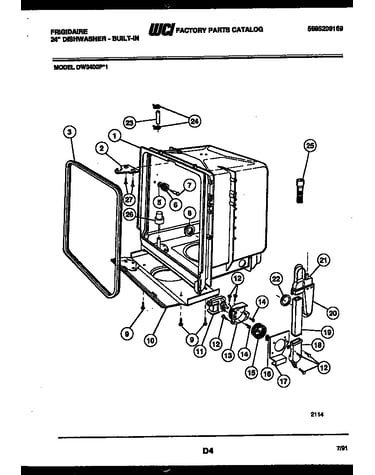Tub and frame parts