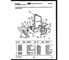 Frigidaire DW3400PW1 power dry and motor parts diagram