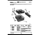 Frigidaire DW3400PW1 racks and trays diagram