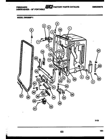 Tub and frame parts