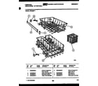 Frigidaire DW2558PW1 racks and trays diagram