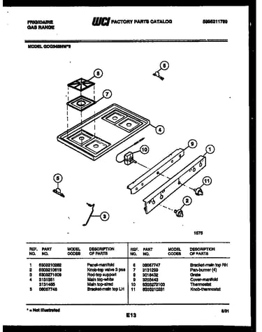 Cooktop parts
