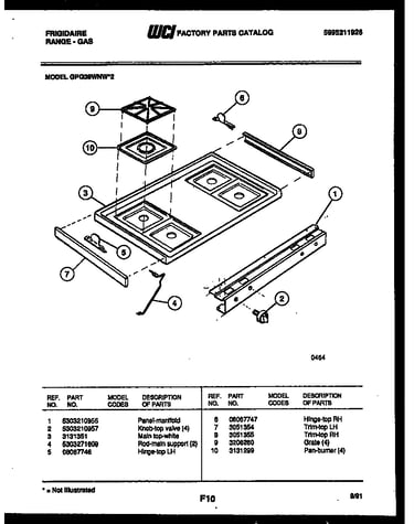 Cooktop parts
