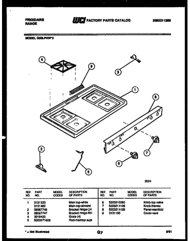 Cooktop parts