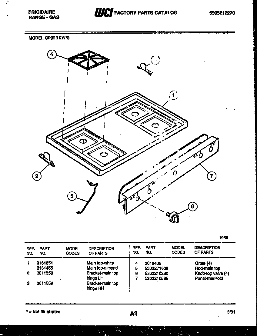 Cooktop parts