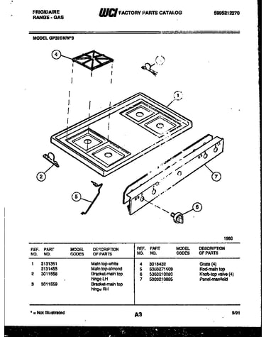 Cooktop parts