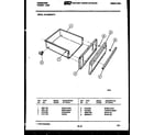 Frigidaire GPG38BNL2 drawer parts diagram