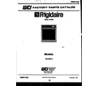 Frigidaire RG74BF2 cover page- text only diagram